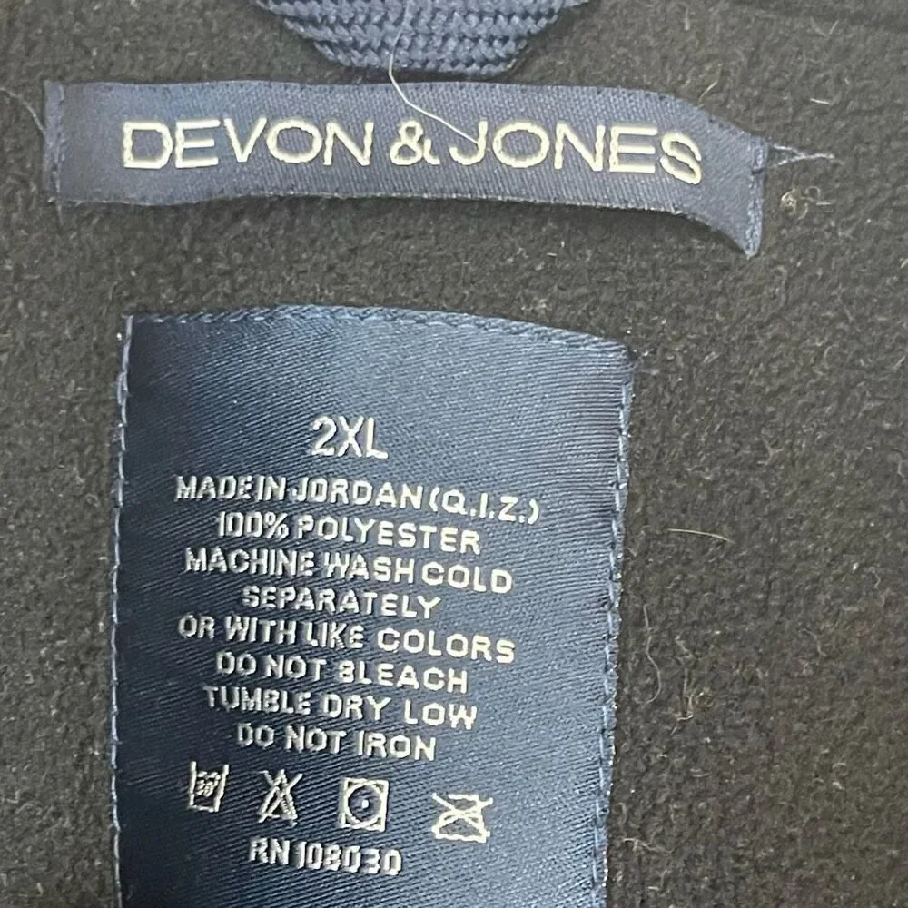 LowerMyBills.com All-Star‎ Affiliate 2XL Fleece Jacket Black Zip DEVON & JONES
